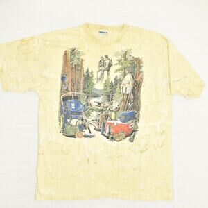 VTG Cotton Fitz Men's T Shirt Cotton Brown Size XL USA Niagara Falls Single Stic